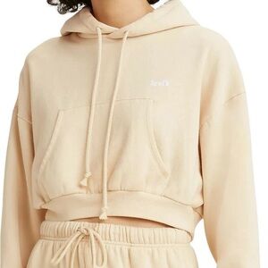 Levi's Cropped Hooded Sweatshirt Size Large